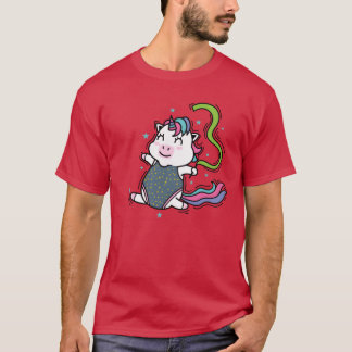 ユニコーン ダンス 神話の生き物 スポーツ ファミリー ギフト Tシャツ