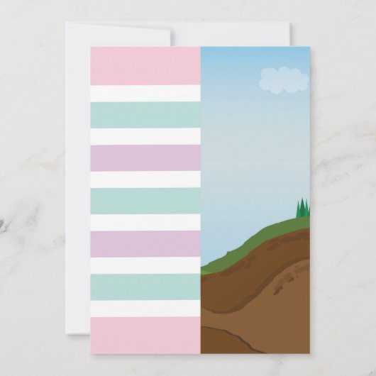 ユニコーン&ダートバイクボーイガールシェア誕生日 招待状 (裏面)