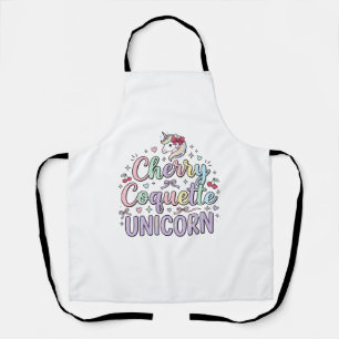 ユニコーン チェリー コケット ユニコーン オリジナル Zazzle デザイン エプロン