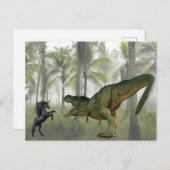 ユニコーン・ティラノサウルス ポストカード (正面/裏面)