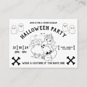 ユニコーン ハロウィン ご招待 / チラシ / ポスター ノートカード (正面)