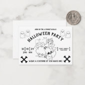 ユニコーン ハロウィン 招待状 / チラシ / ポスター (正面/裏面インサイチュ)