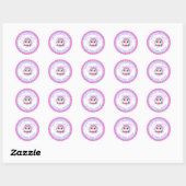 ユニコーン ハート かわいい オーダーメイド バレンタイン ラウンドシール (シート)
