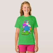 ユニコーン・バスケットボール選手バスケットボール Tシャツ (正面フル)