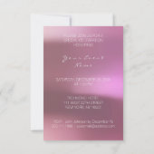 ユニコーン バースデー ガールズ ナイト アウト パーティー モーブ スパーク 招待状 (裏面)