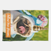 ユニコーン·パグ キッチンタオル (横)