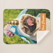 ユニコーン·パグ シェルパブランケット (正面(横))