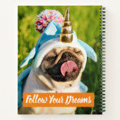 ユニコーン・パグ ノートブック (裏面)