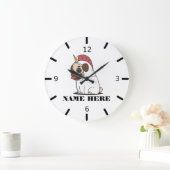 ユニコーン·パグ ラージ壁時計 (ホーム)