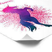 「ユニコーン・パワー」ユニコーン&グリッター フォトプリント (角)