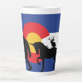 ユニコーン、ビッグフット、ジャッカロープ カフェラテマグ (正面)