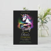 ユニコーン・ビニールカラオケ誕生日パーティー 招待状 (スタンド正面)