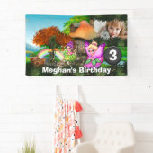 ユニコーン·ピクシー·レインボー·ファンタジー·ウッドランド写真 横断幕 (インサイチュ)