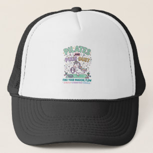ユニコーン ピラティスとピクシーダスト 太字タイポグラフィーTシャツ キャップ
