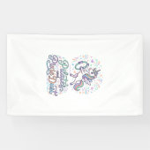 ユニコーン ピラティスとピクシーダスト 白背景 ベ 横断幕 (横)