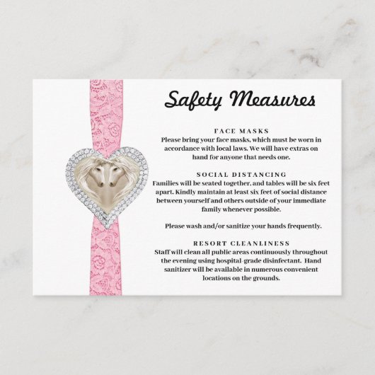 ユニコーン ピンクレース 安全対策 エンクロージャーカード (正面)