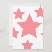 ユニコーン ピンク 星 手描き 誕生日パーティー 招待状 (裏面)