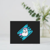 ユニコーン ファンタジー かわいい動物 面白い虹 贈り物 ポストカード (スタンド正面)