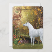 ユニコーン·ファンタジー·ウッドランド誕生パーティー 招待状 (裏面)