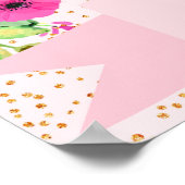 ユニコーン フォトブース 額縁 プロップ ポスター ゴールド フローラル (角)