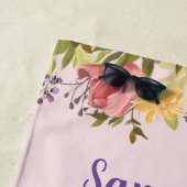 ユニコーン フラワー 名前入り ビーチタオル (インサイチュ)