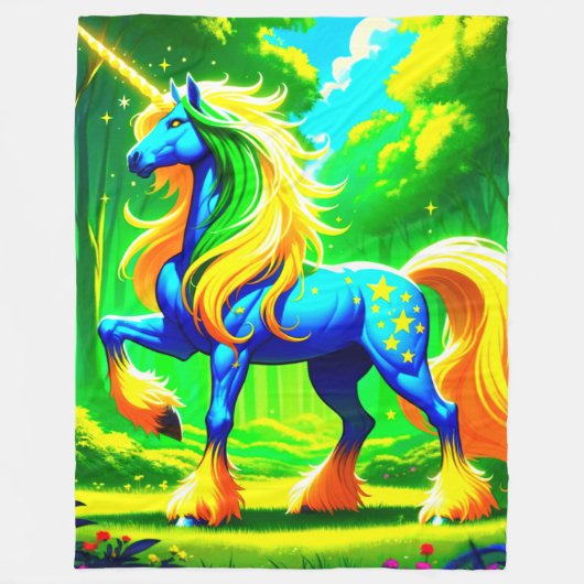 ユニコーン フリースブランケット (正面)