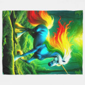 ユニコーン フリースブランケット (正面(横))