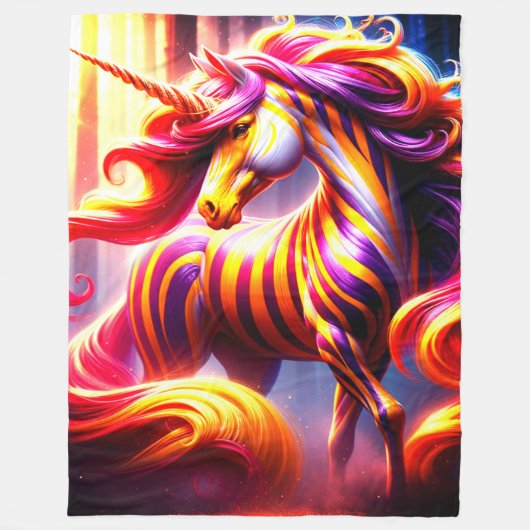 ユニコーン フリースブランケット (正面)