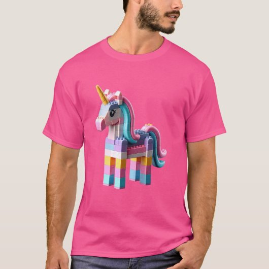 ユニコーン ブロック おもちゃ 玩具 Tシャツ (正面)