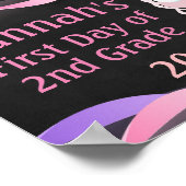 ユニコーン & プリンセス 初登校 黒板 ポスター (角)