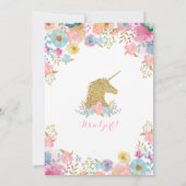 ユニコーン ベビーシャワー 招待状 神秘的なベビーシャワー (裏面)