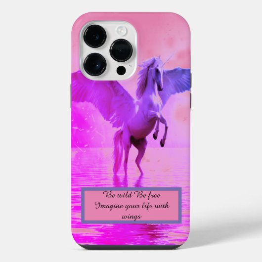 ユニコーン ペガサス 馬 iPhoneケース (裏面)