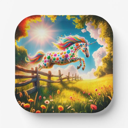 ユニコーン ペーパープレート (正面)
