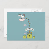 ユニコーン・マシュマロ ポストカード (正面/裏面)