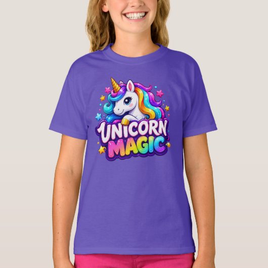ユニコーン・マジック・キッズTシャツ Tシャツ (正面)