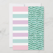 ユニコーン&マーメイドジョイントガールズツインズ誕生日 招待状 (裏面)