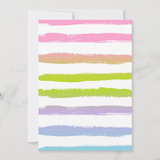 ユニコーン&マーメイドビーチパーティの招待状 招待状 (裏面)