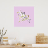 ユニコーン マーメイド 現代風 流行 縁起を担いで奇跡を信じて ポスター (キッチン)