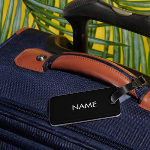 「ユニコーン」ミニマル白黒 ラゲッジタグ