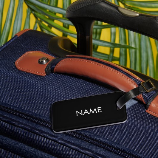 「ユニコーン」ミニマル白黒 ラゲッジタグ (裏面インサイチュ1)