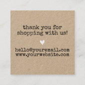 ユニコーン·ムーン·アンド·クリスタル·デインティ·ジュエリーショップ スクエア名刺 (裏面)