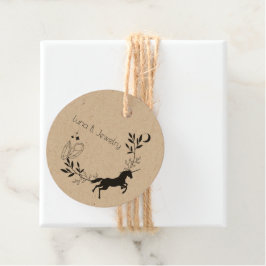 ユニコーン、ムーン&クリスタル優美なジュエリー包装 フェイバータグ