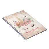 ユニコーン，ユニコーン顔パーソナライズされた, ノートブック (右側)