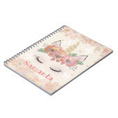 ユニコーン，ユニコーン顔パーソナライズされた, ノートブック (左側)