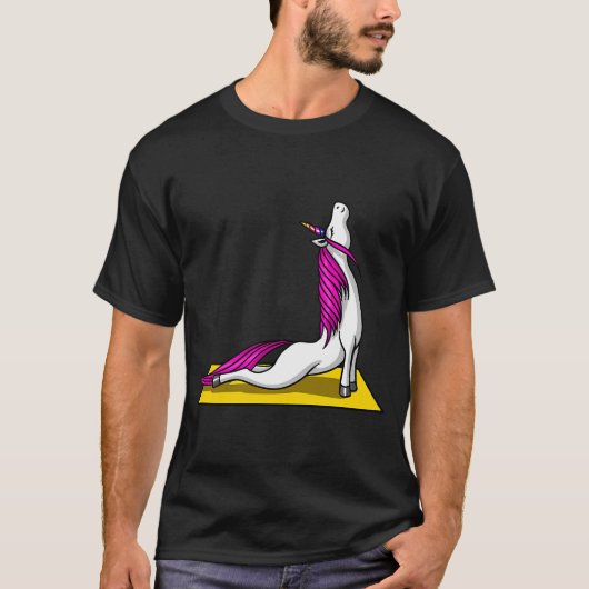 ユニコーン ヨガ エクササイズ Tシャツ (正面)