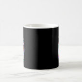 ユニコーン+ヨガ+太陽礼拝+ポーズ+虹+ミーム コーヒーマグカップ (中央)