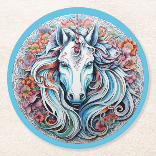 ユニコーン ラウンドペーパーコースター (正面)