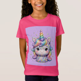 ユニコーン - ラベンダー背景 Tシャツ
