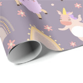 ユニコーン&ラマスラッピング紙 ラッピングペーパー (ロールコーナー)