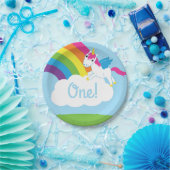 ユニコーン&レインボウズ子供の誕生日パーティーかわいい ペーパープレート (パーティー)